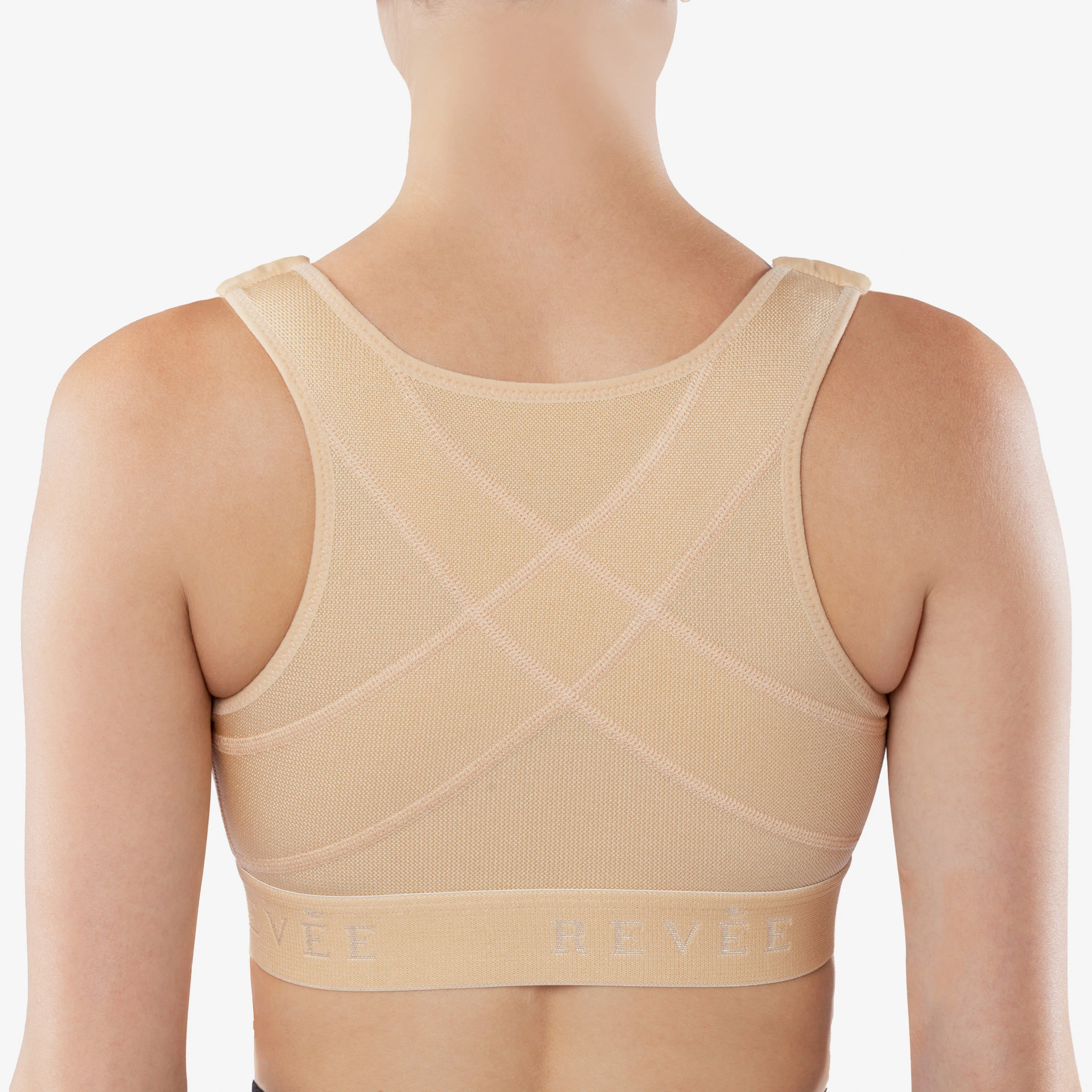 مشد طبي ضاغط بعد عمليات الصدر - لعمليات التكبير وتصغير الثدي (سحاب)