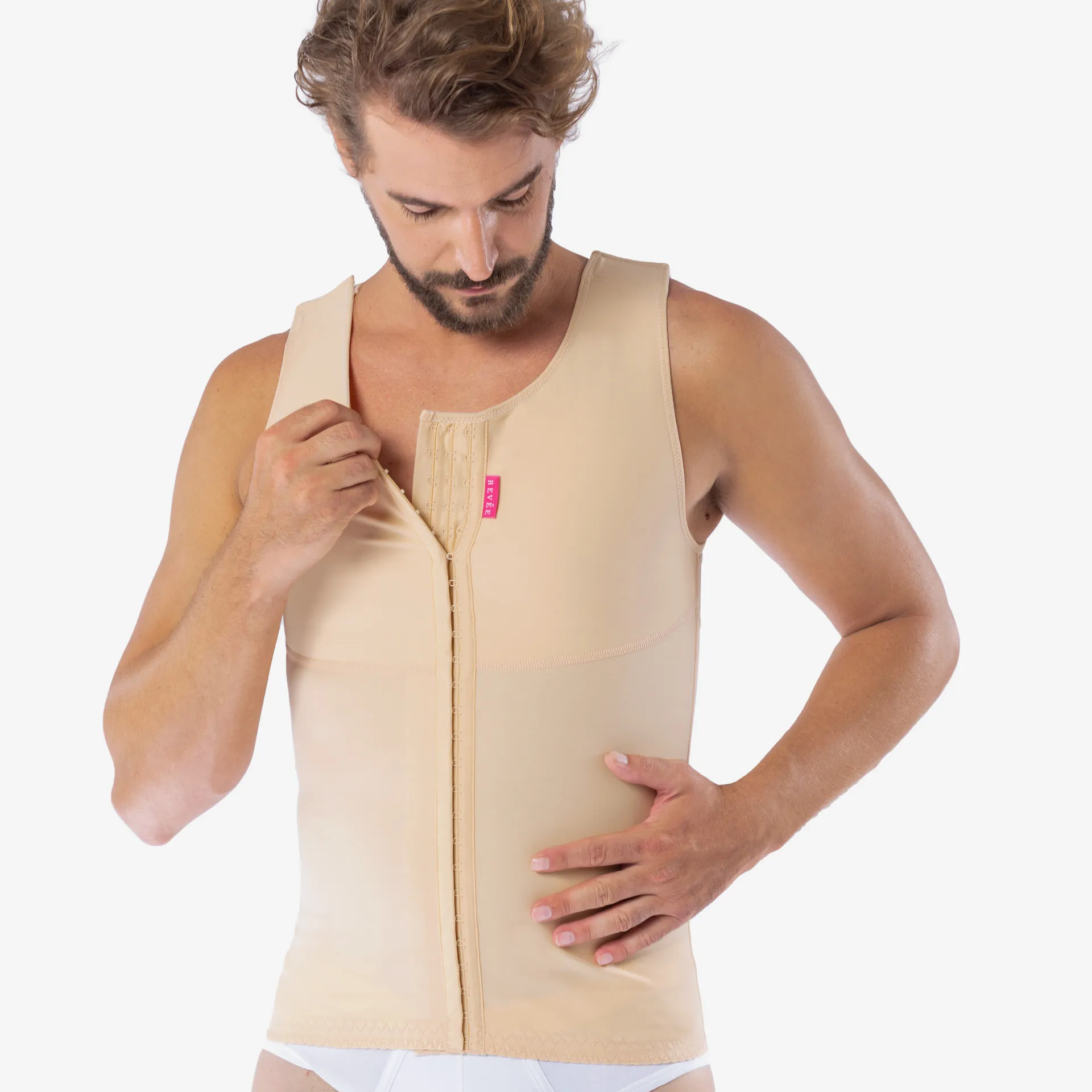 مشد طبي ضاغط لما بعد جراحة التثدي وشفط دهون الخاصرتين