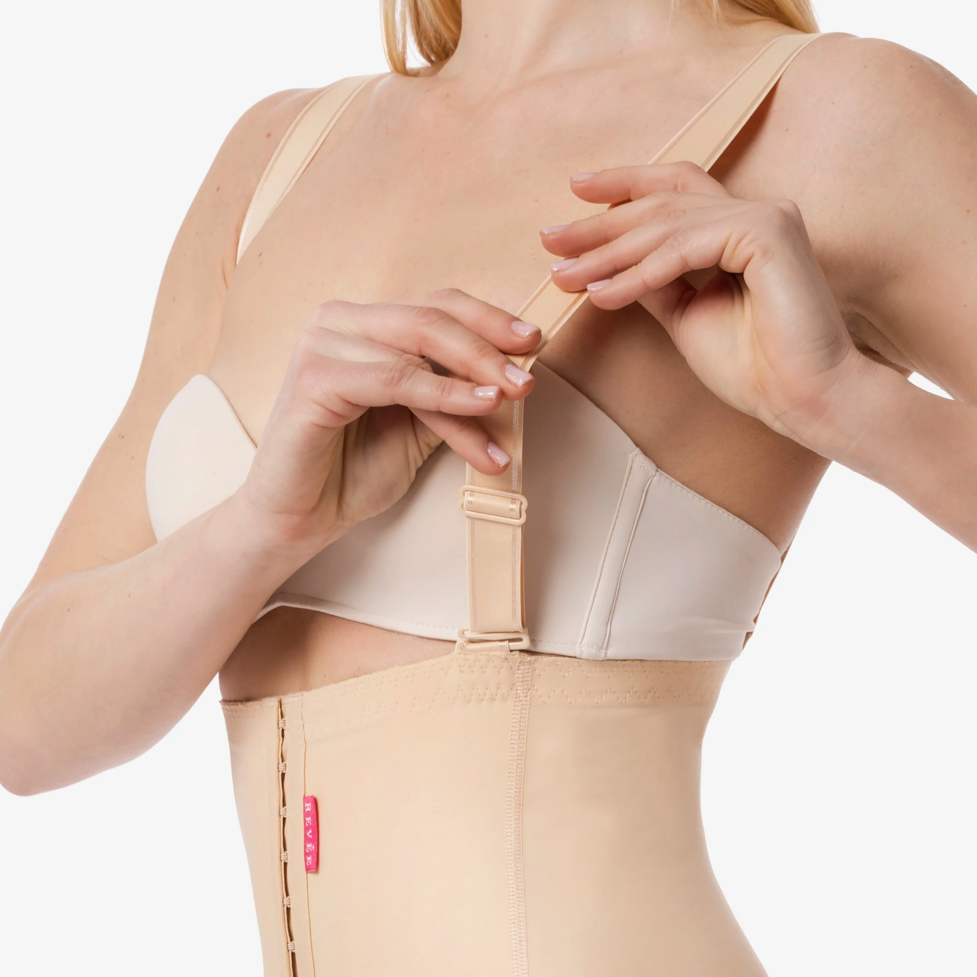 مشد طبي ضاغط ما بعد شفط الدهون من تحت الصدر إلى الكامل